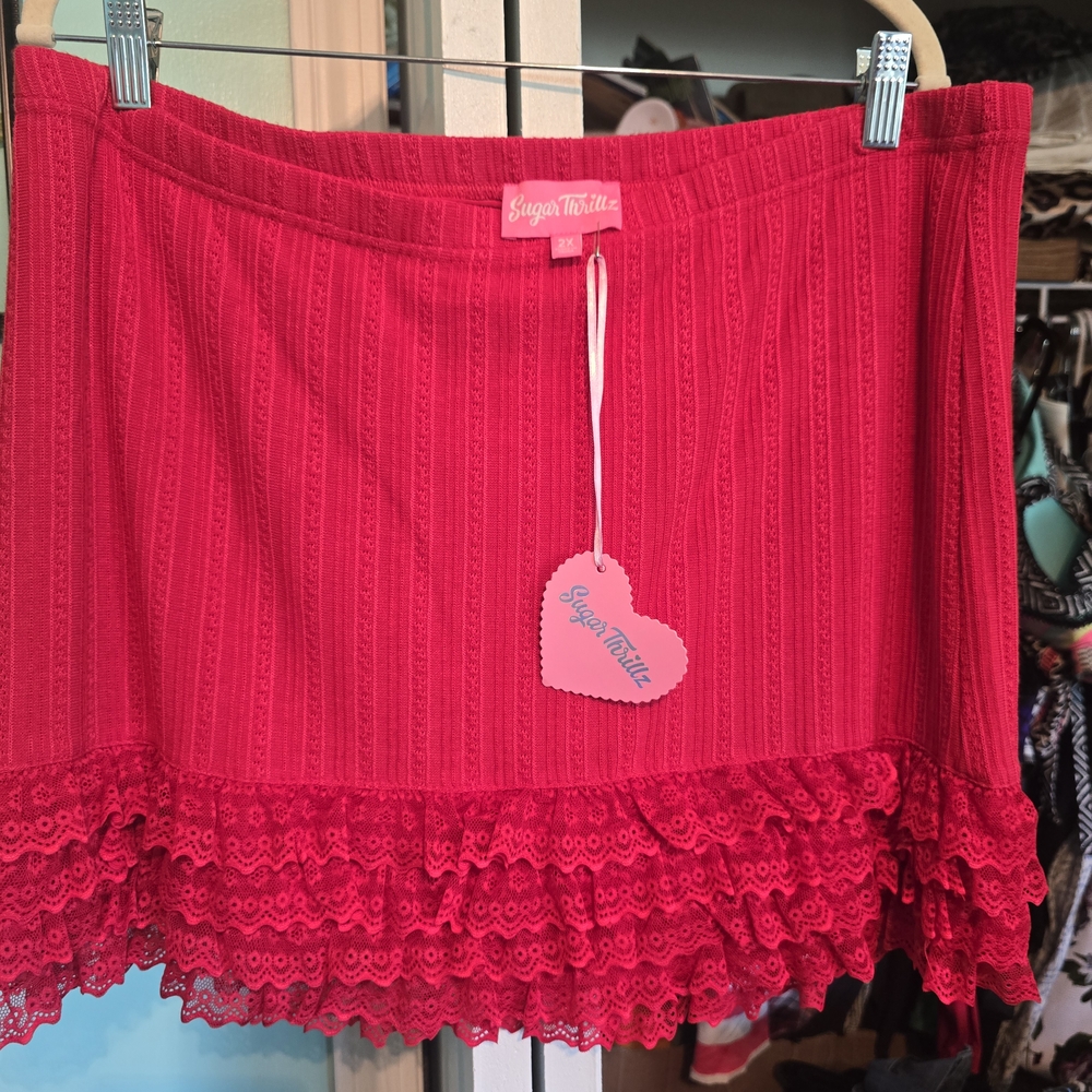 Sugar Thrillz Pink Bubble Mini Skirt